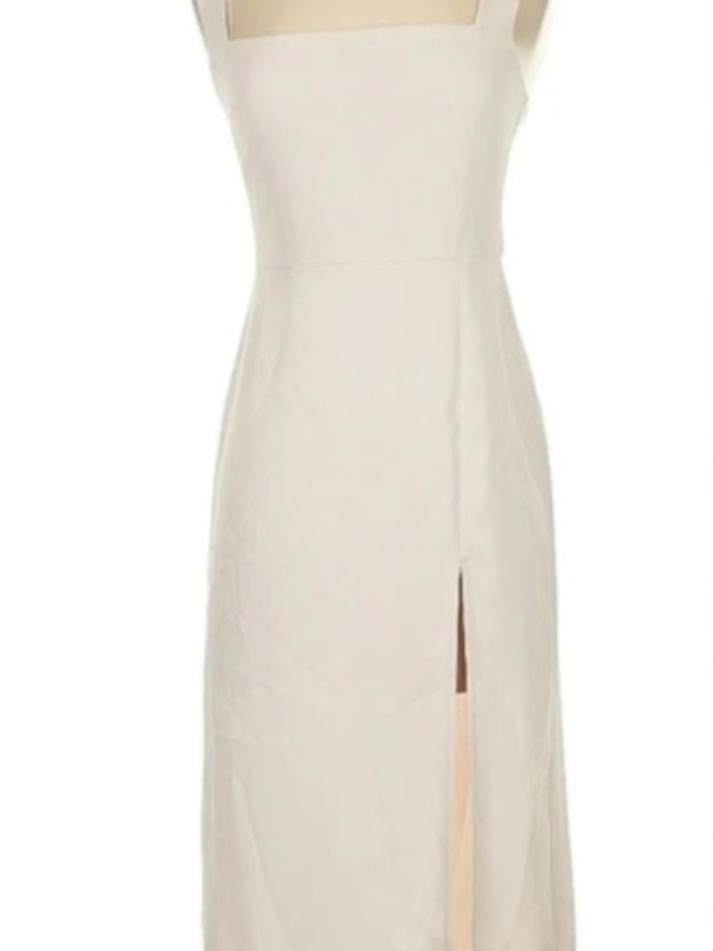 Aritzia Babaton Cream Strapless Square-Neck Maxi Dress with Slit